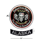 ALASKA Defend Your Rights the 2nd Amendment 2 Patches Set for Vest Jacket