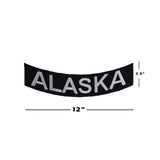 ALASKA White on Black Bottom Rocker Patch for Vest jacket BR406