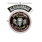 ALBUQUERQUE Defend Your Rights the 2nd Amendment 2 Patches Set for Vest Jacket