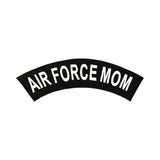 AIR FORCE MOM White on Black Top Rocker Patch for Biker Vest Jacket TR341