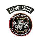 ALBUQUERQUE Defend Your Rights the 2nd Amendment 2 Patches Set for Vest Jacket