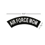 AIR FORCE MOM White on Black Top Rocker Patch for Biker Vest Jacket TR341