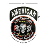 AMERICAN Defend Your Rights the 2nd Amendment 2 Patches Set for Vest Jacket