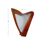 Rosewood 27-String Lever Harp - Portable Melodic Sound Instrument